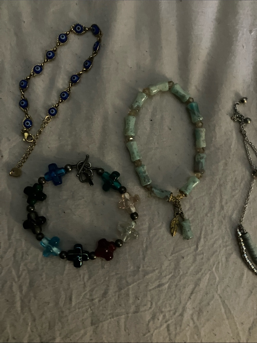 Handcrafted Blue and Multicolor Beaded Bracelets - Women Jewelry